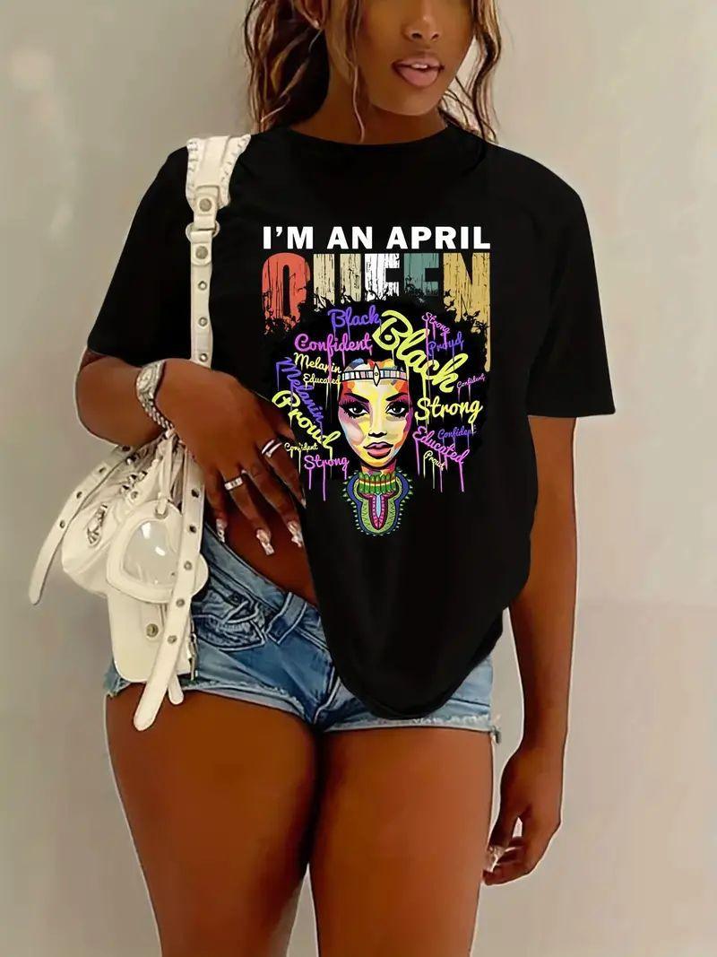 Black Girl Printed Short-sleeved T-shirt - Elite Essence Store