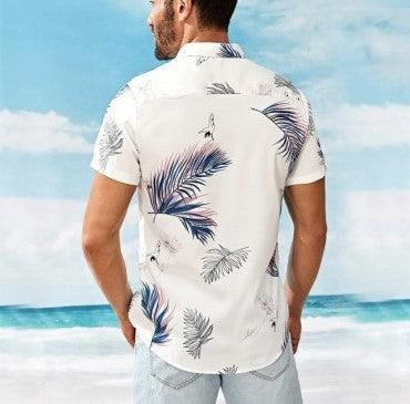 Summer Vacation Beach Short Sleeve Men's Printed Hawaiian Shirt - Elite Essence Store