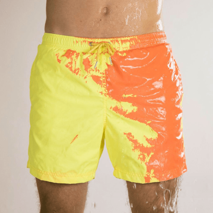 Magical Change Color Beach Shorts Summer Men Swimming Trunks Swimwear Swimsuit Quick Dry bathing shorts Beach Pant - Elite Essence Store