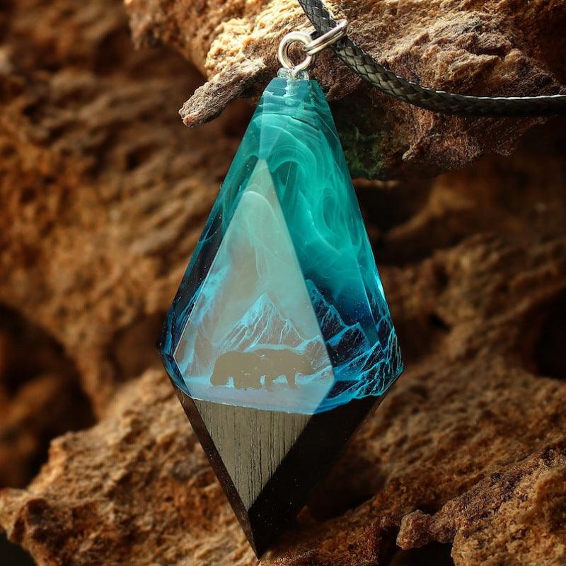 Aurora Resin Luminous Pendant Necklace - Elite Essence Store