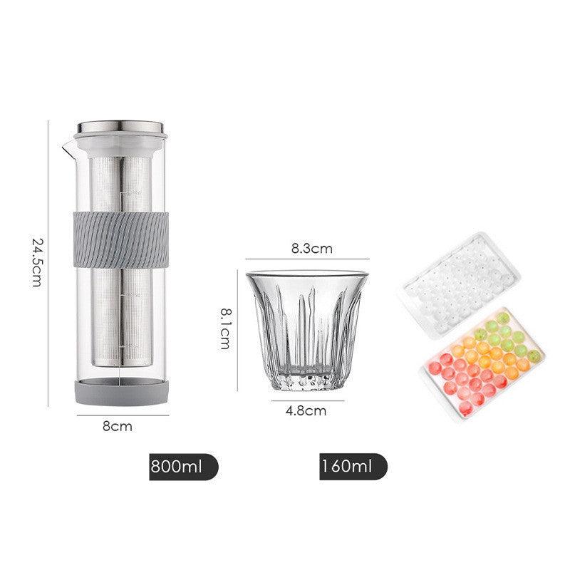 Ice Drip Coffee Pot Silicone Base Coffee Cold Extraction Pot For Kitchen Bar Cold Brew Coffee Maker Juice Tea Filter Glass Pot - Elite Essence Store