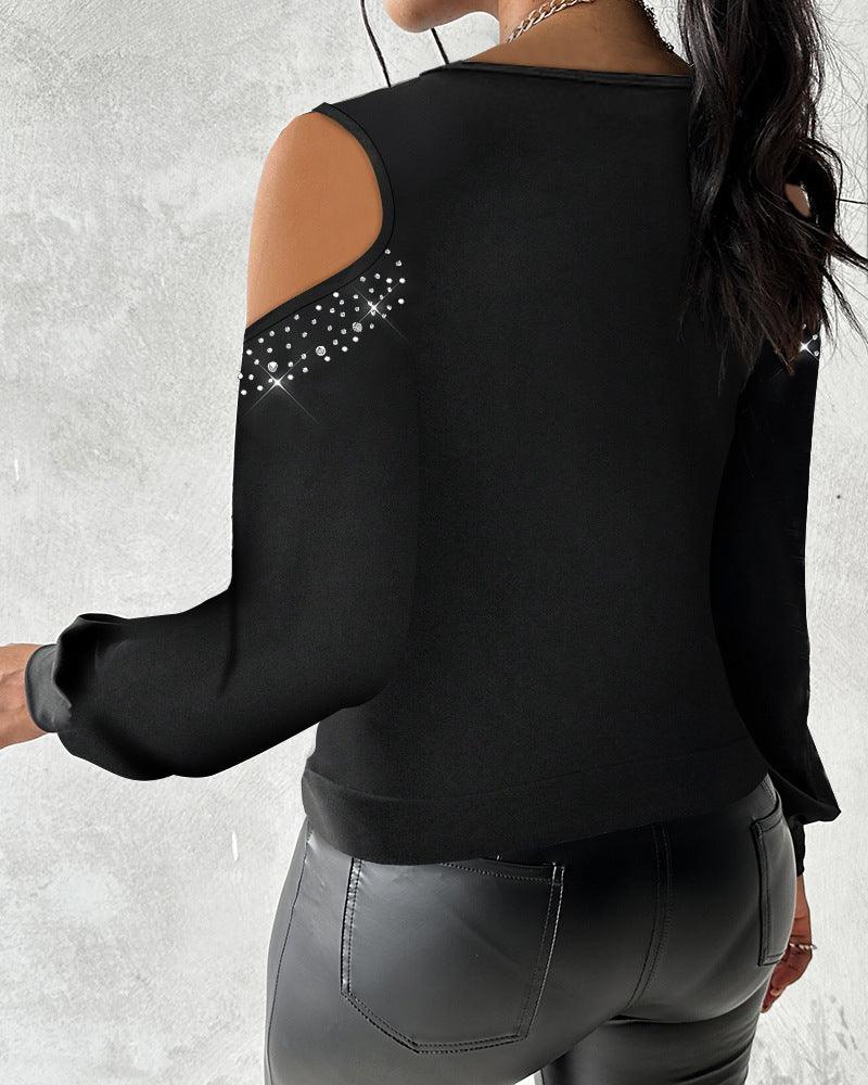 Women's Off-the-shoulder Long Sleeve Top - Elite Essence Store