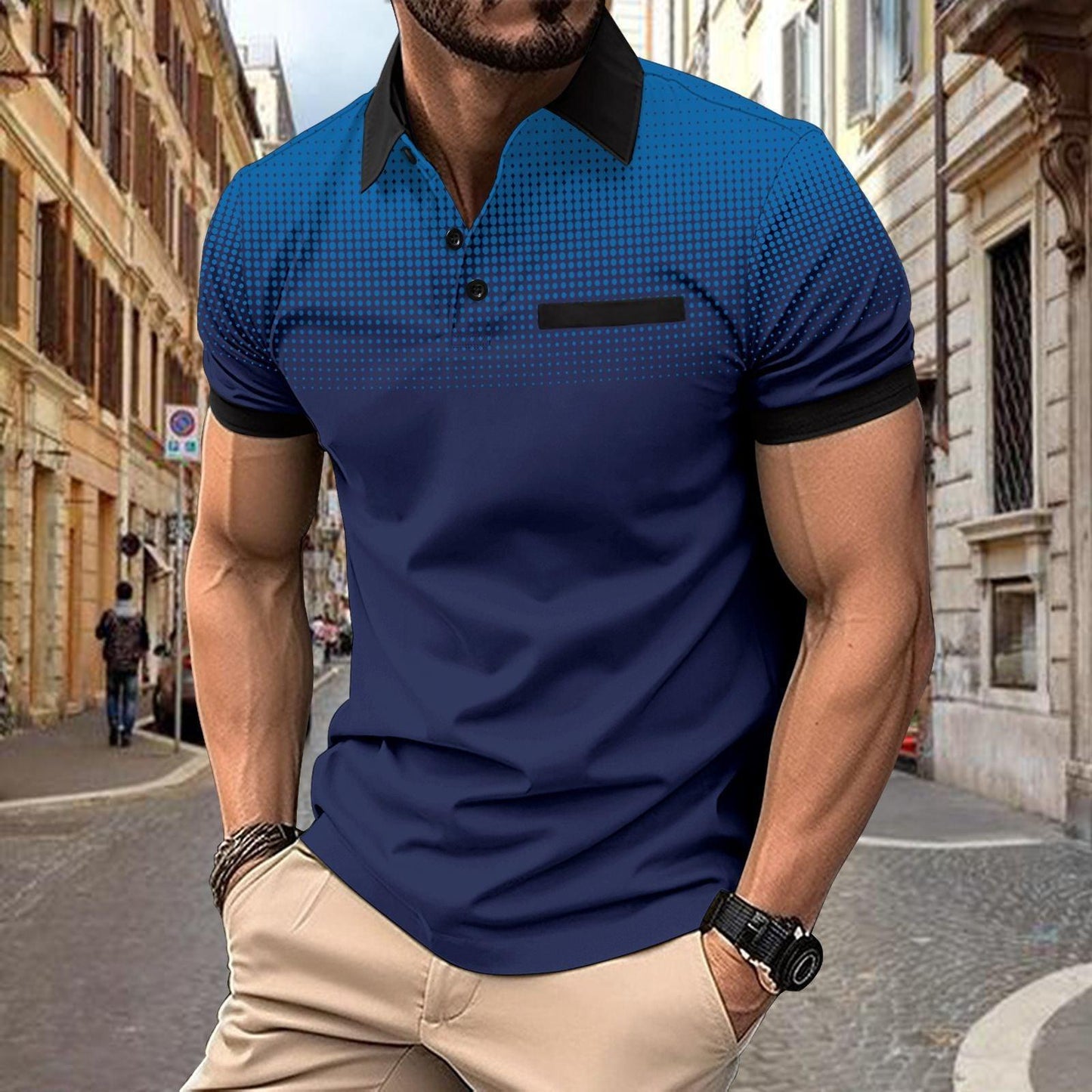 Short Sleeve Men's Sports Polo Shirt - Elite Essence Store