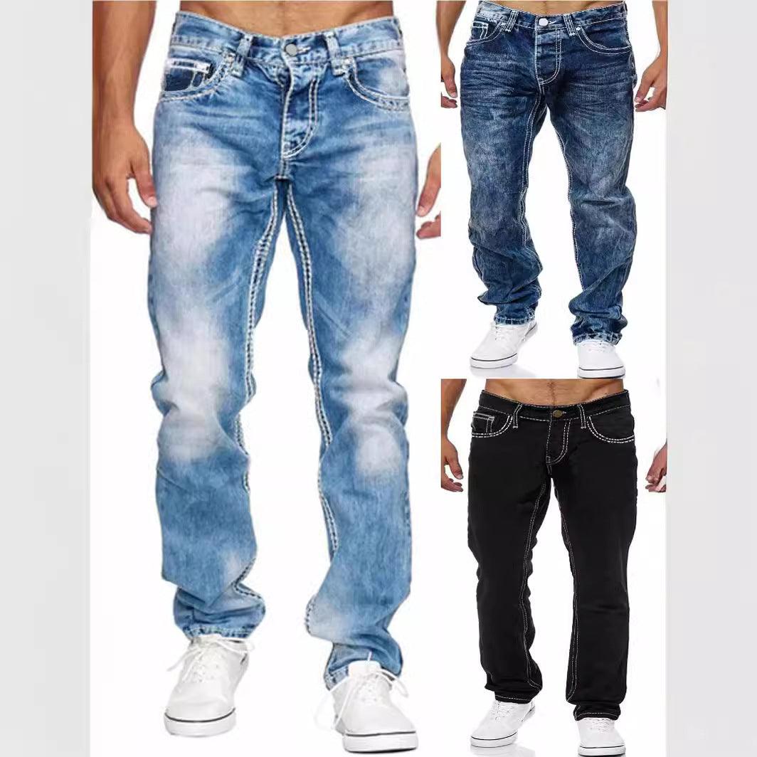 European And American Straight Men's Jeans - Elite Essence Store