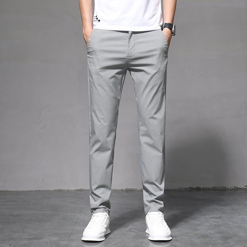 Summer Thin Slim Straight Pants Men's Korean Style - Elite Essence Store