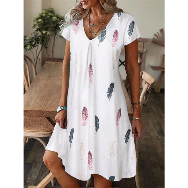 Women's Printed Loose Dress - Elite Essence Store