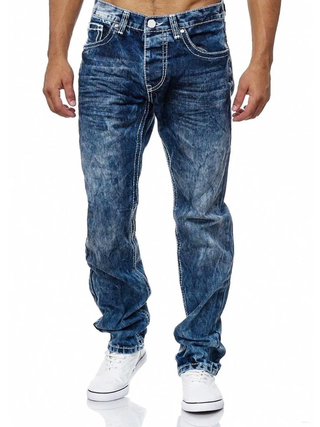 European And American Straight Men's Jeans - Elite Essence Store