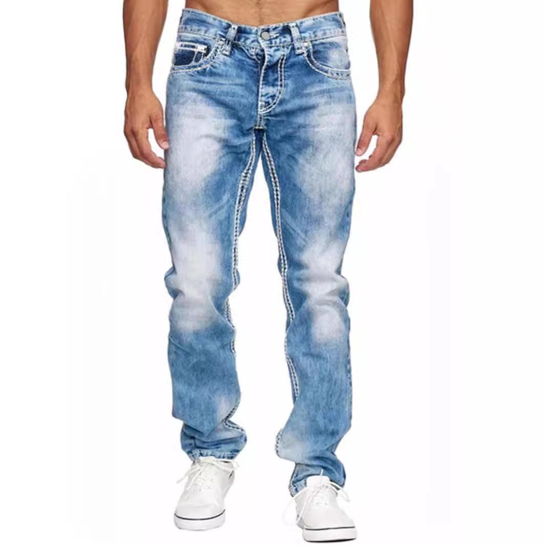 European And American Straight Men's Jeans - Elite Essence Store