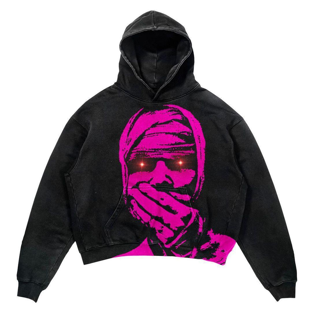 Men's And Women's Fashion Punk Design Fleece Printed Hoodie - Elite Essence Store