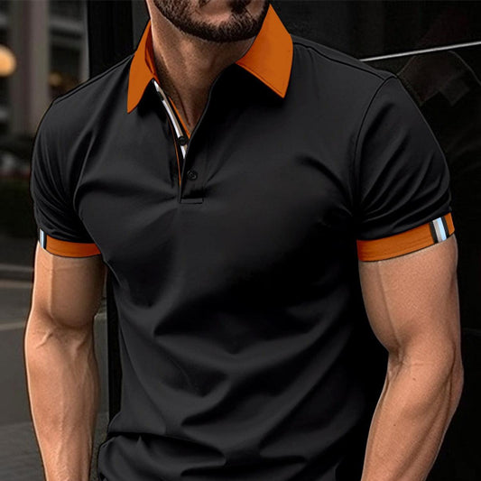 Men's Casual Button Solid Color Short Sleeves - Elite Essence Store