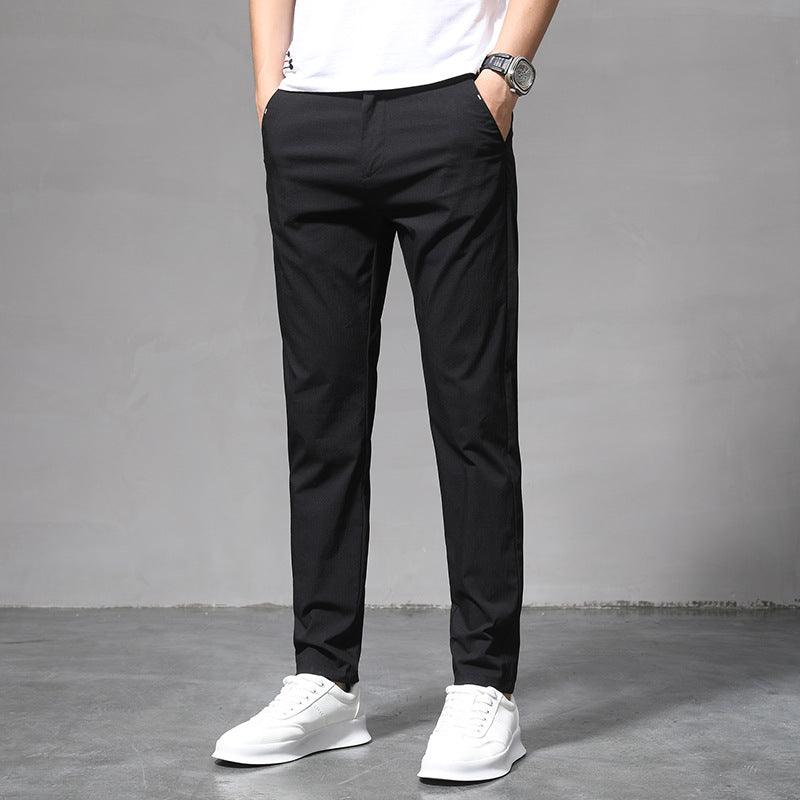 Summer Thin Slim Straight Pants Men's Korean Style - Elite Essence Store