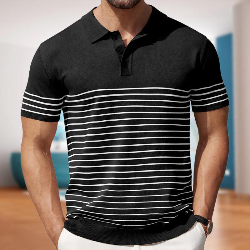 Men's Casual Non-Pilling Striped Sweater - Elite Essence Store