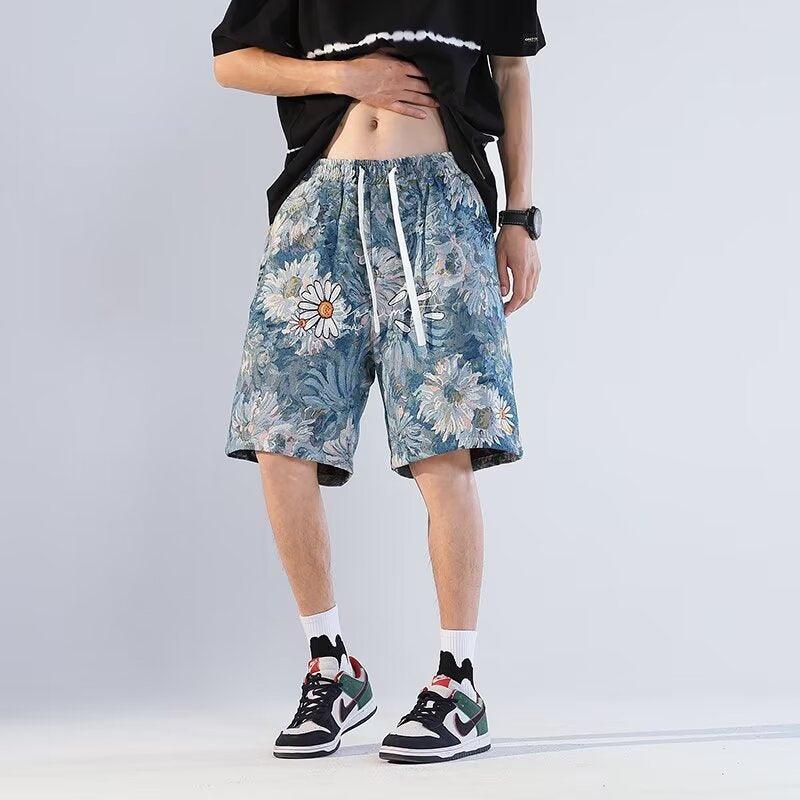 American Retro Shorts Men's Summer Japanese Ins Beach Pants - Elite Essence Store