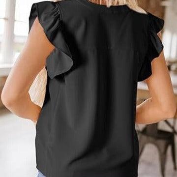 V-neck Design Wave Sleeveless Shirt For Women - Elite Essence Store