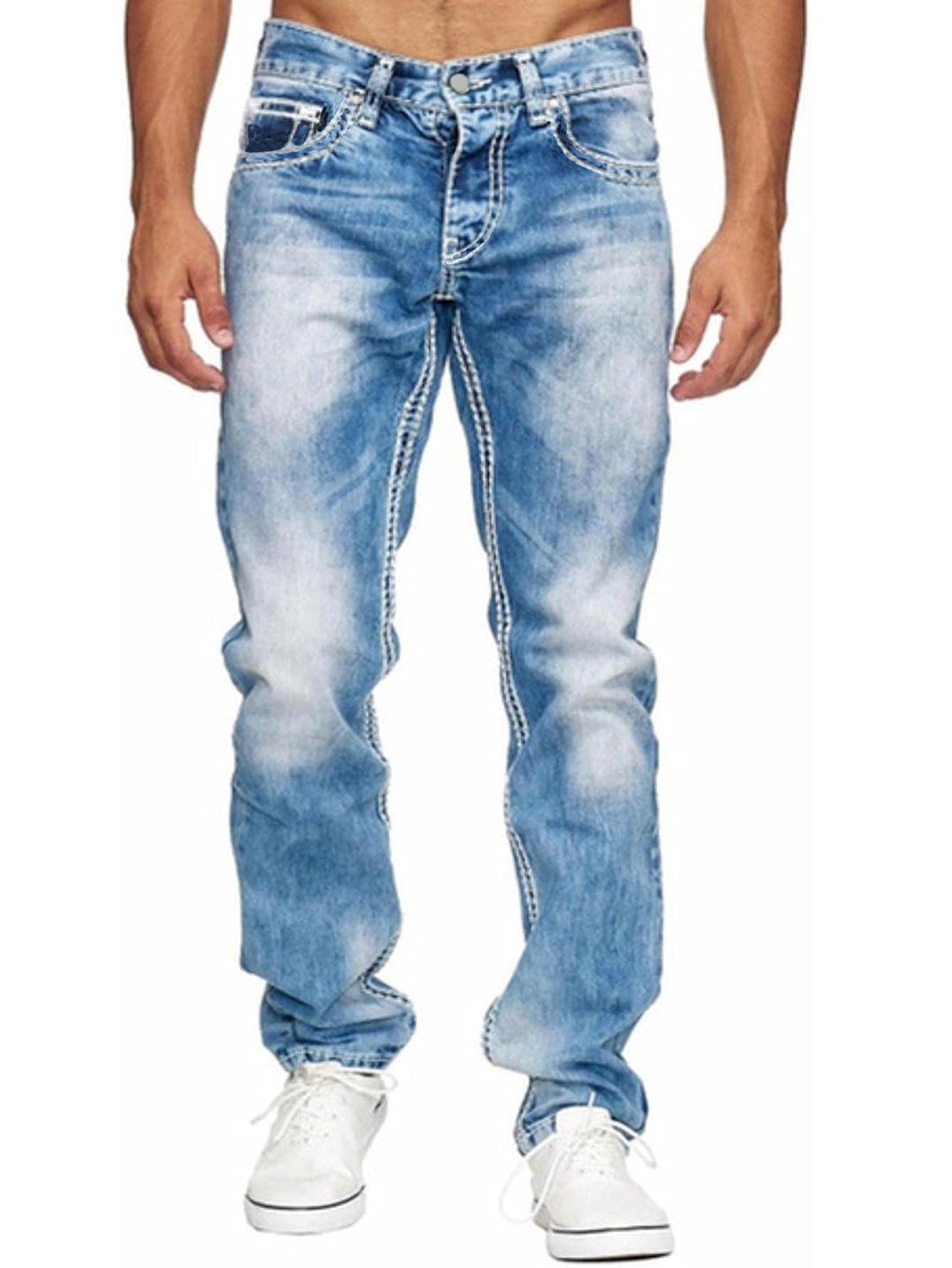 European And American Straight Men's Jeans - Elite Essence Store