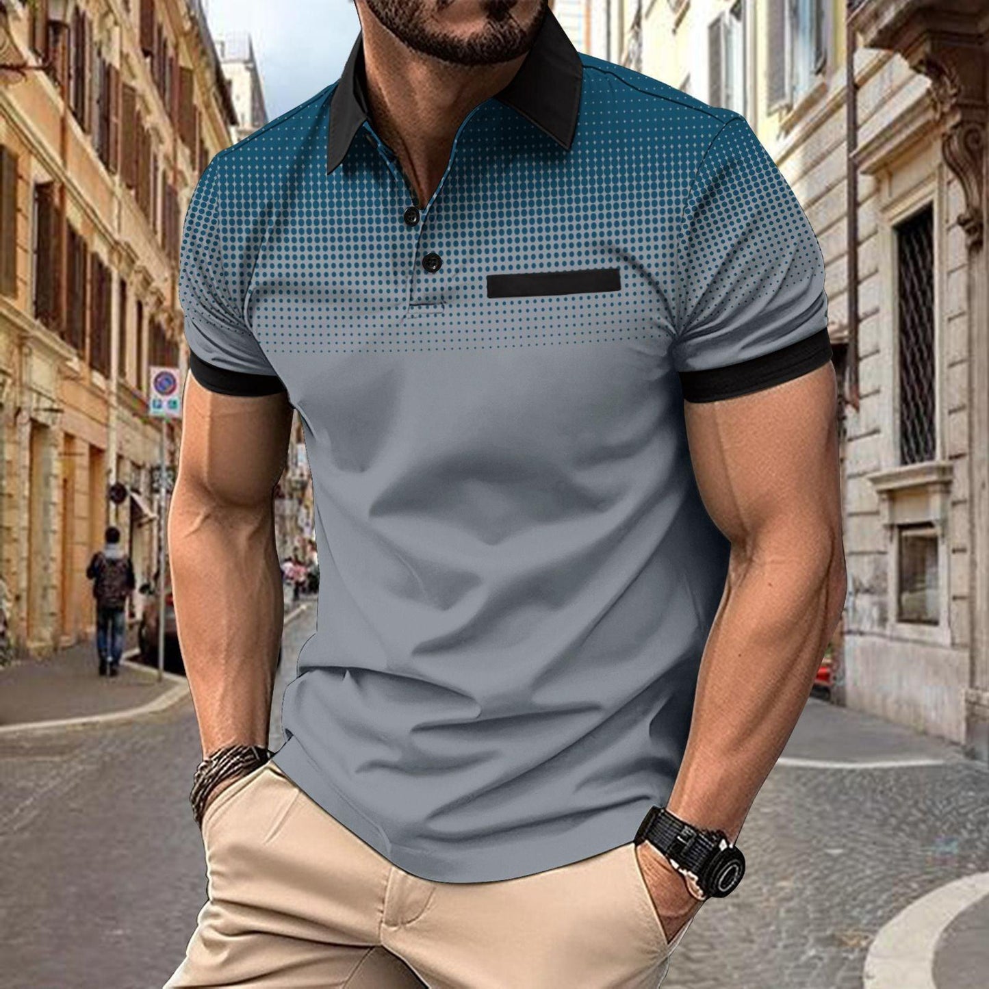 Short Sleeve Men's Sports Polo Shirt - Elite Essence Store