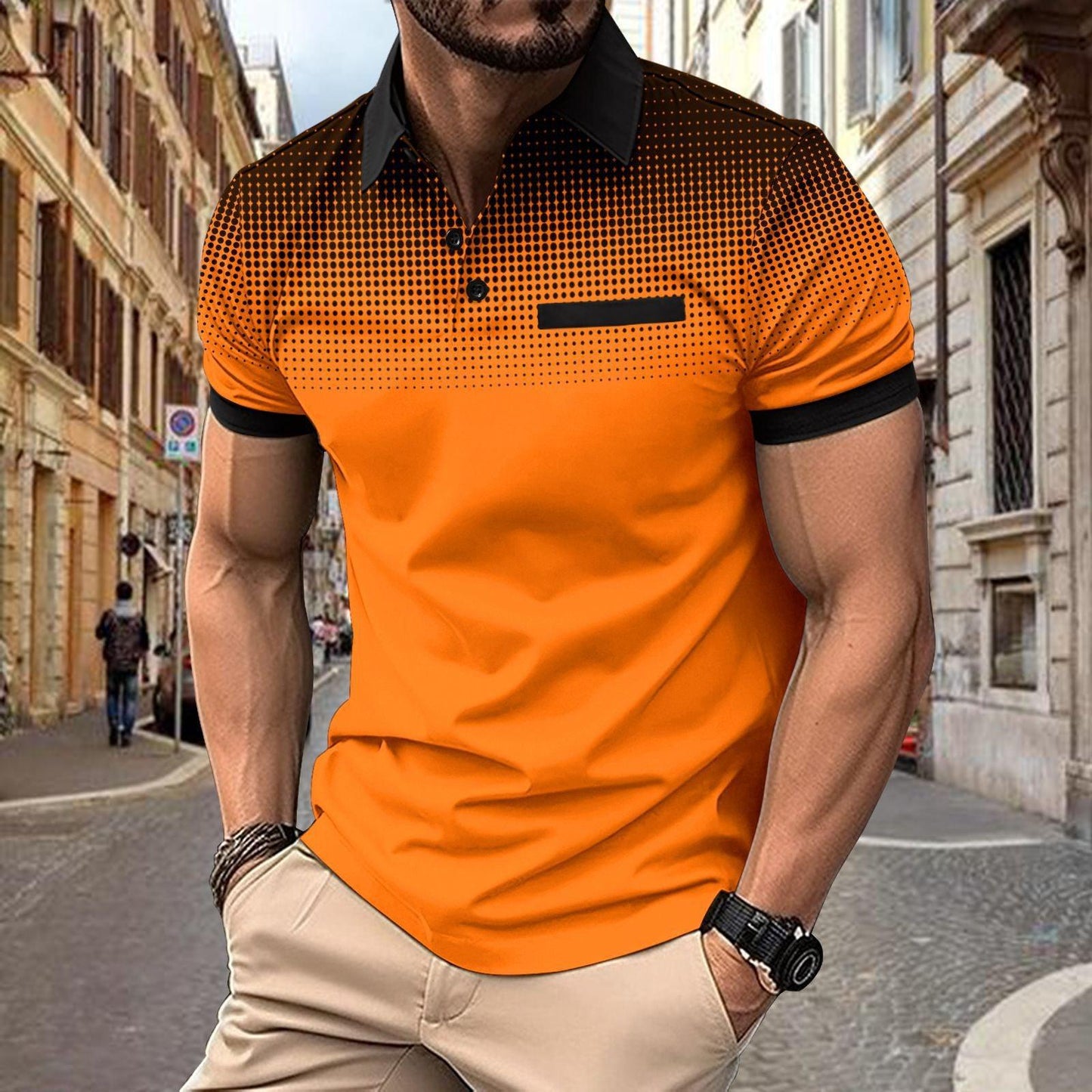 Short Sleeve Men's Sports Polo Shirt - Elite Essence Store