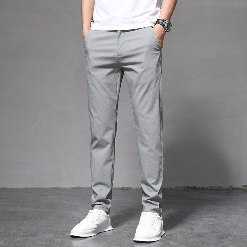 Summer Thin Slim Straight Pants Men's Korean Style - Elite Essence Store