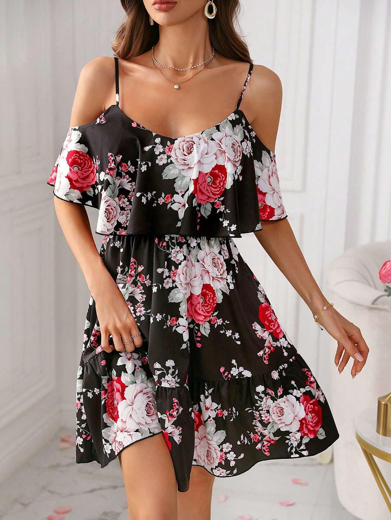 French Romantic Off-shoulder Waist Dress - Elite Essence Store