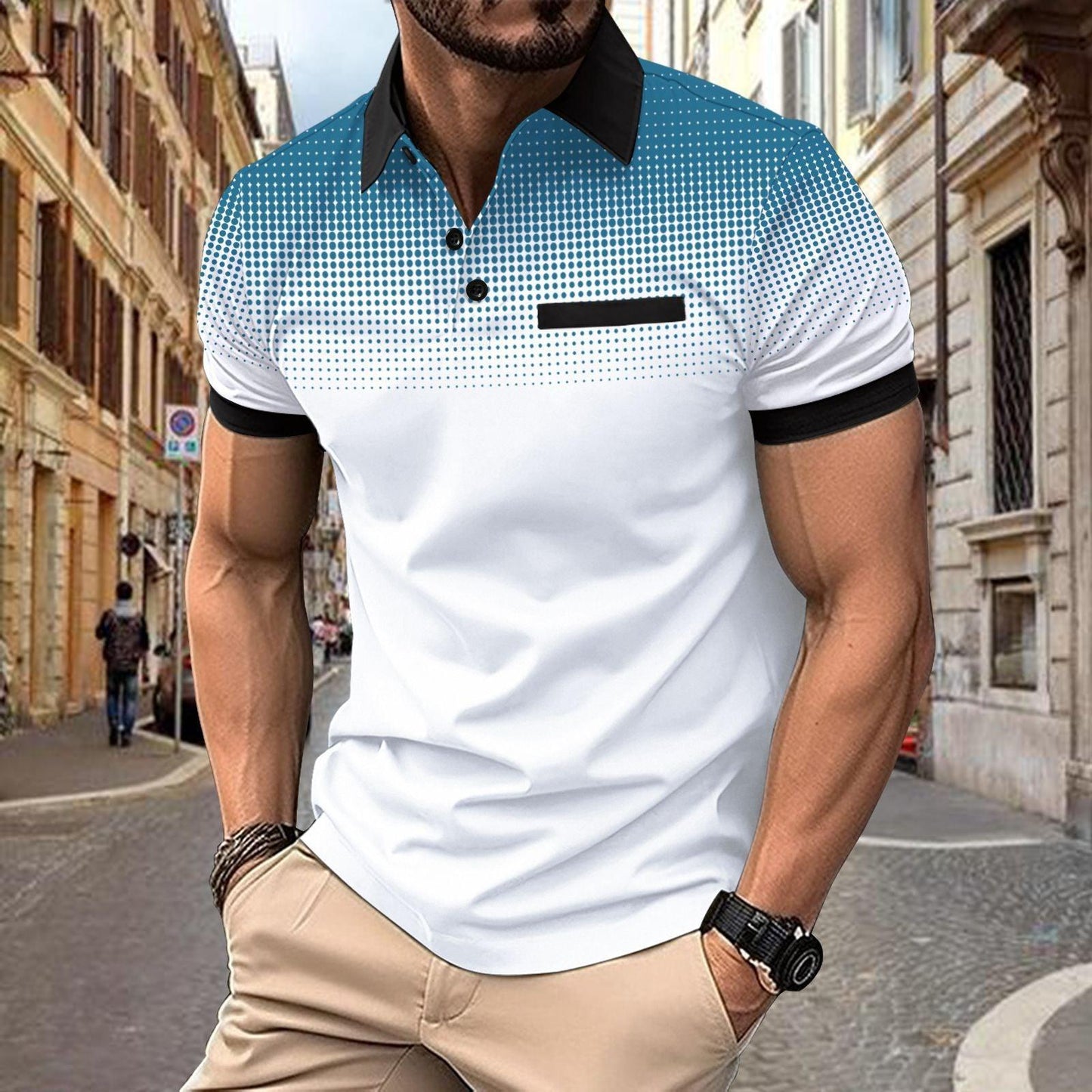 Short Sleeve Men's Sports Polo Shirt - Elite Essence Store