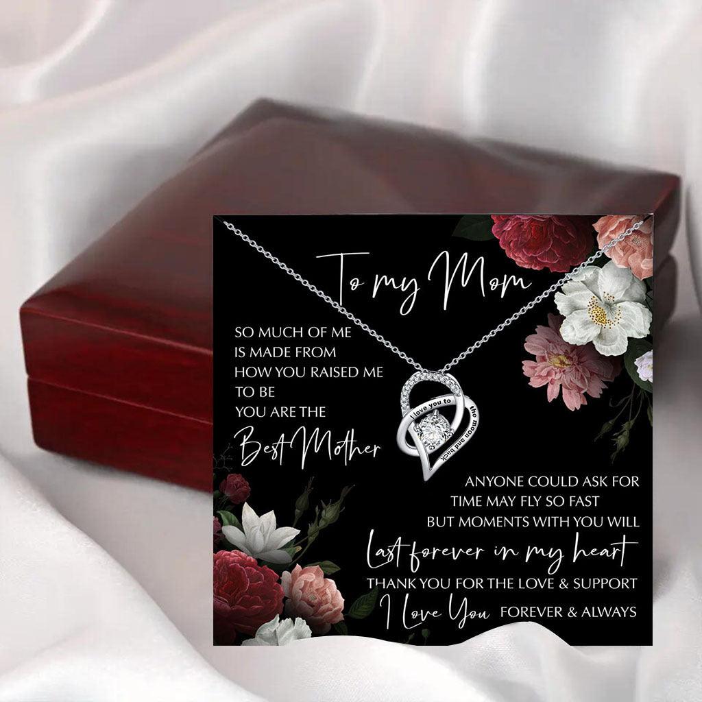 Mother's Day Gift Rosewood Lamp Box Suit Hollow Heart-shaped Zircon Pendant Necklace - Elite Essence Store