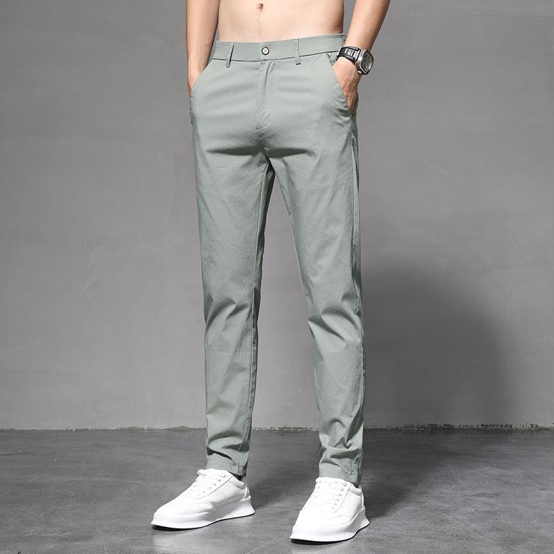 Summer Thin Slim Straight Pants Men's Korean Style - Elite Essence Store