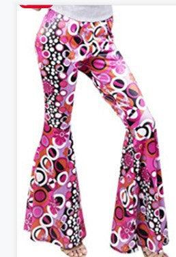 Women's Tight Retro Print Bootleg Pants - Elite Essence Store