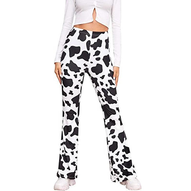 Women's Tight Retro Print Bootleg Pants - Elite Essence Store