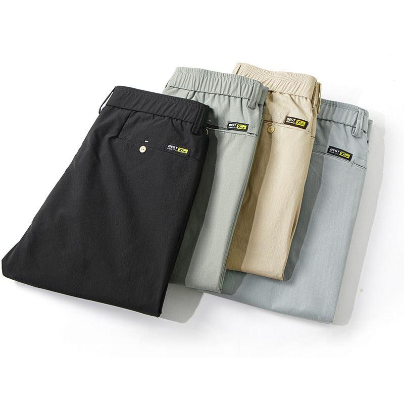 Summer Thin Slim Straight Pants Men's Korean Style - Elite Essence Store