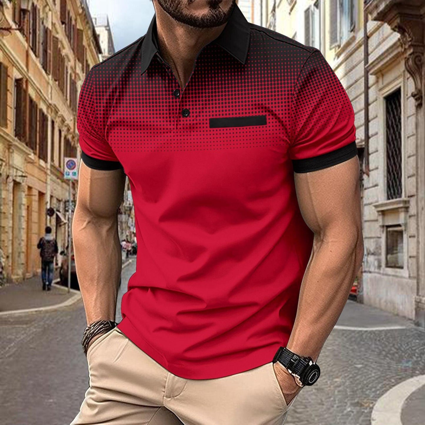 Short Sleeve Men's Sports Polo Shirt - Elite Essence Store