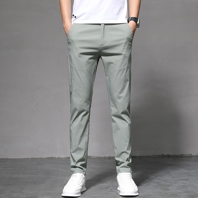 Summer Thin Slim Straight Pants Men's Korean Style - Elite Essence Store