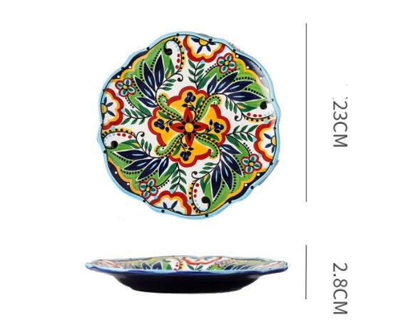 Underglaze Ceramic Tableware Bohemian Household Dishes - Elite Essence Store