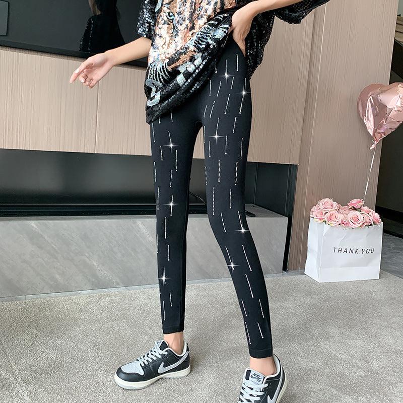 Shiny Rhinestone Leggings For Women - Elite Essence Store