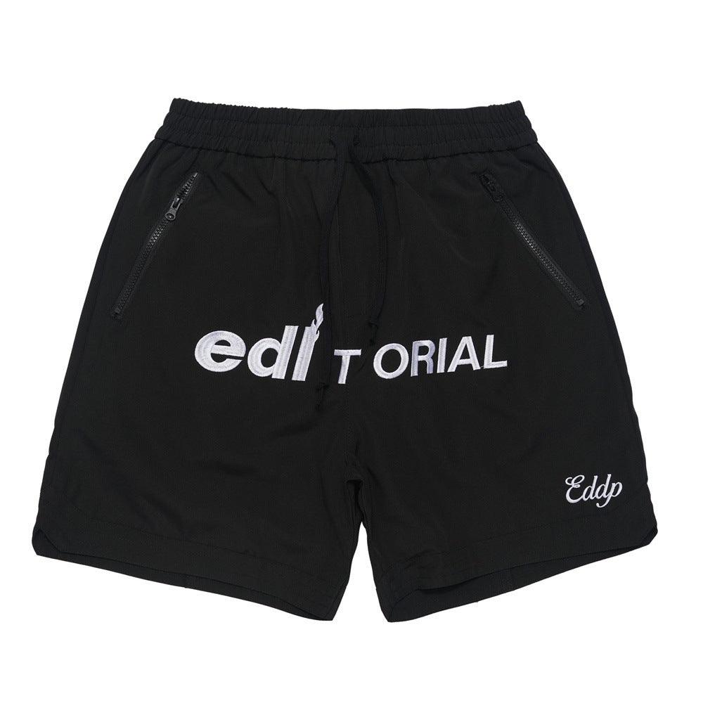 Embroidered Letters Basketball Shorts Men - Elite Essence Store