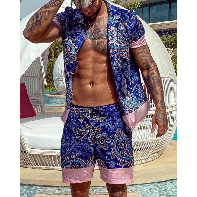 Men's Hawaii Casual Fashion Printing Short Sleeve Shirt Outfit - Elite Essence Store