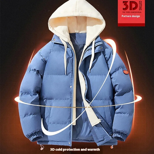 Men's Cotton-padded Hooded Thickened Sports Jacket