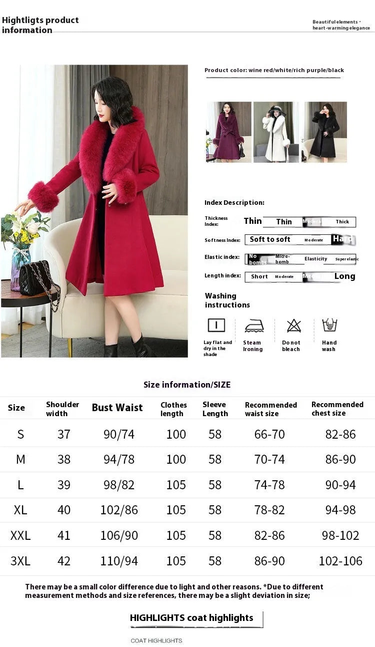 Double-sided Woolen Coat Women's Korean-style Thickened