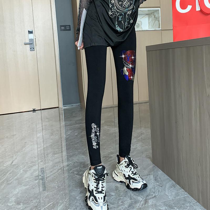 Shiny Rhinestone Leggings For Women - Elite Essence Store