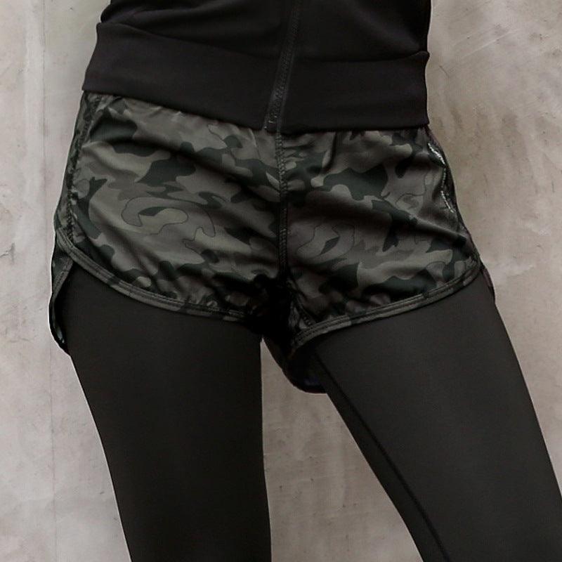 Korean Version Spring And Summer Yoga Running Women's Slim Fitness Clothes Camouflage - Elite Essence Store