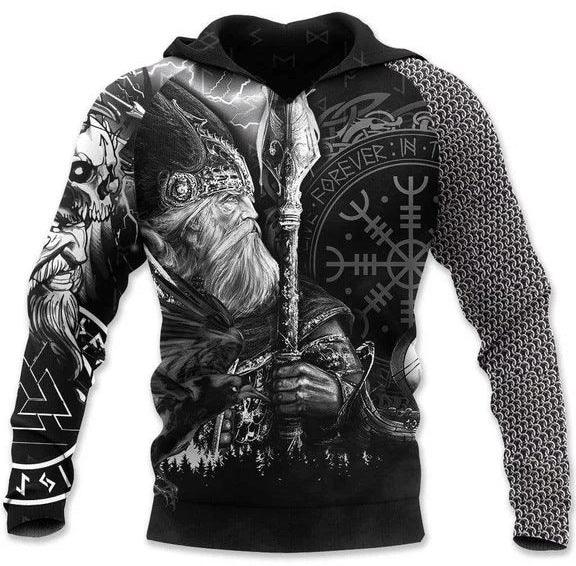 New Viking Hooded Sweatshirt Men's Hoodie - Elite Essence Store