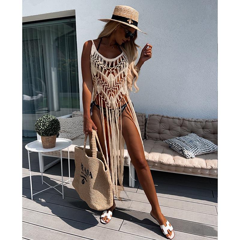 Blouse Beach Dress Tassel Knitting Bikini - Elite Essence Store