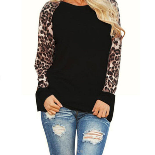 T-shirt Leopard Print Printed Chiffon Top - Elite Essence Store