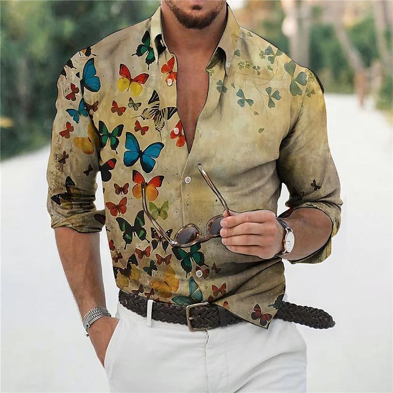 Men's Loose Floral Shirt Beach Retro - Elite Essence Store