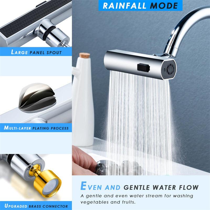 Kitchen Faucet Waterfall Outlet Splash Proof Universal Rotating Bubbler Multifunctional Water Nozzle Extension Kitchen Gadgets - Elite Essence Store