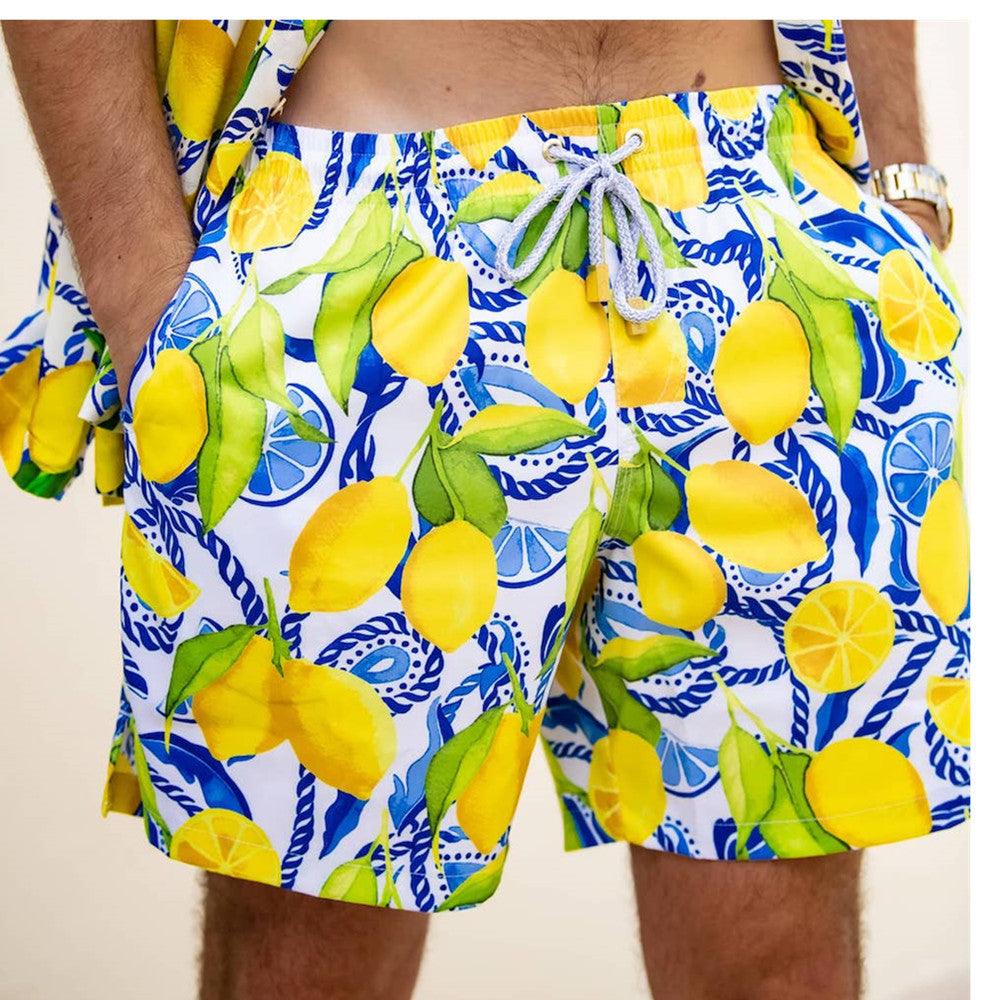 Men's Printed Loose Hot Springs Casual Beach Shorts - Elite Essence Store