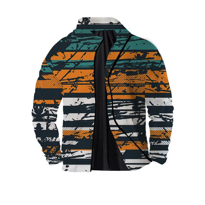 Men's Twill Digital Printing 3D Zipper Jacket - Elite Essence Store