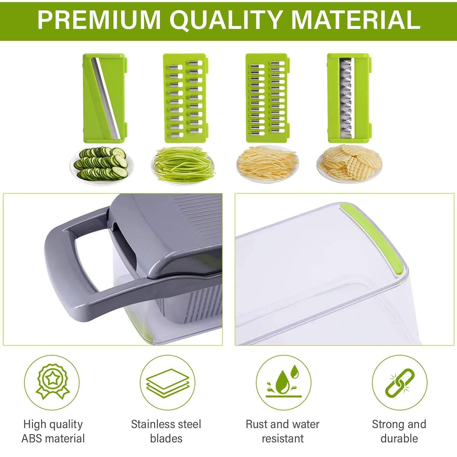 12 In 1 Manual Vegetable Chopper Kitchen Gadgets Food Chopper Onion Cutter Vegetable Slicer - Elite Essence Store