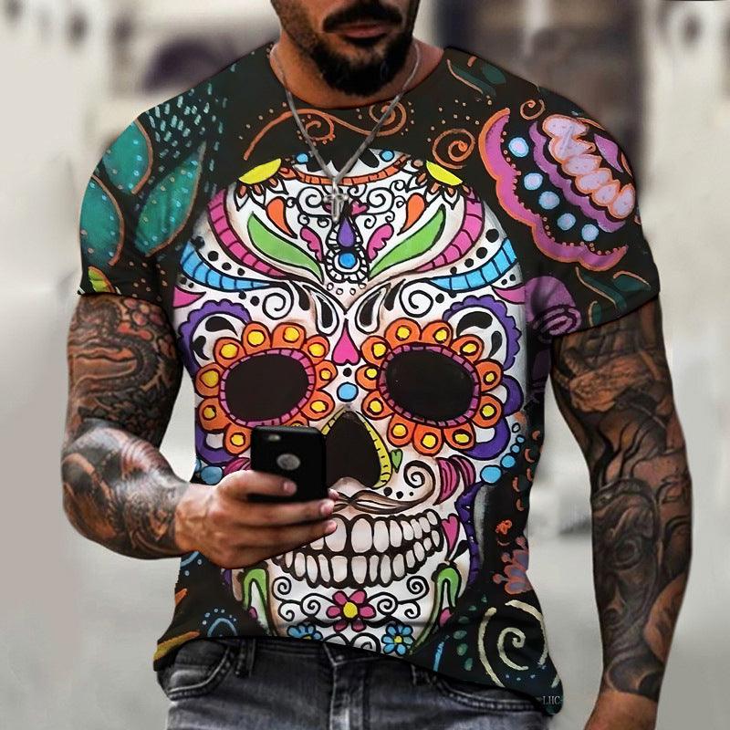 Summer Men's 3D Digital Printing T-shirt Short Sleeve - Elite Essence Store