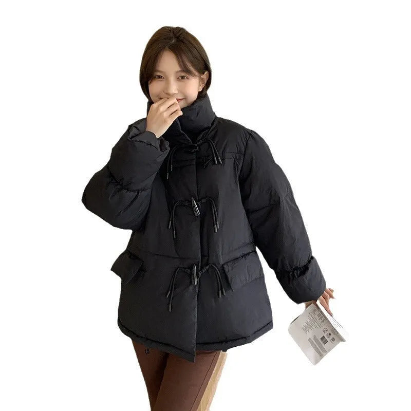 Korean Style Stand-up Collar Downcotton-padded Jacket Women's Short