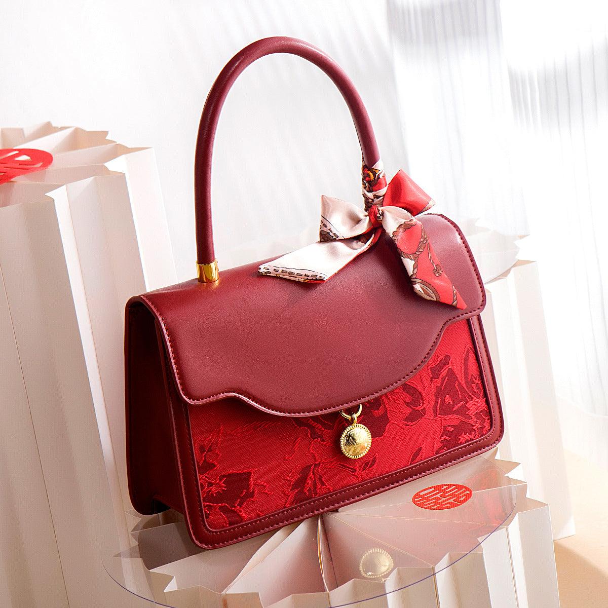 Red Wedding Bag Bridal Bag Women's New Large Capacity - Elite Essence Store